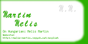 martin melis business card